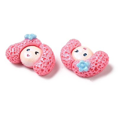 Opaque Resin Cabochons CRES-M017-02G-1
