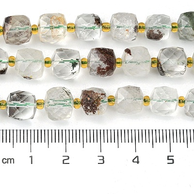 Natural Green Lodolite Quartz/Garden Quartz Beads Strands G-Q010-A18-01-1