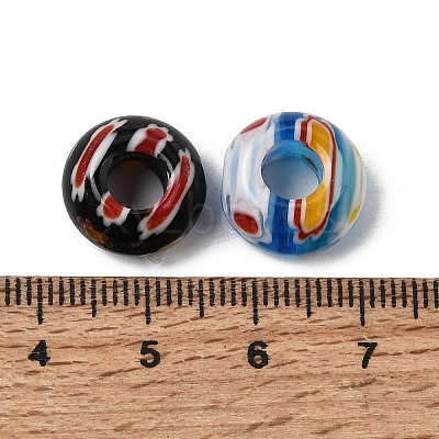 Handmade Millefiori Lampwork European beads X-LK-R010-M-1