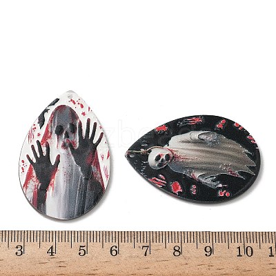 Halloween Printed Acrylic Pendants OACR-G053-01-1