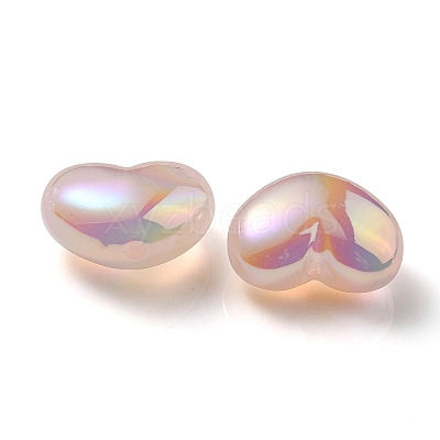 UV Plating Rainbow Iridescent Imitation Jelly Acrylic Beads OACR-C007-08B-1