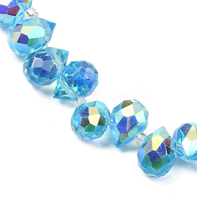 Electroplate Glass Beads Strands EGLA-D030-17D-1