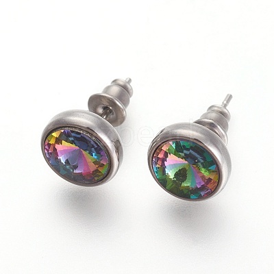 304 Stainless Steel Stud Earrings EJEW-F182-A11-1