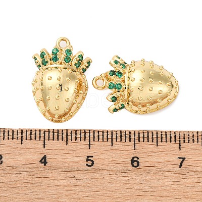 Brass Micro Pave Cubic Zirconia Pendants KK-F895-17B-G-1