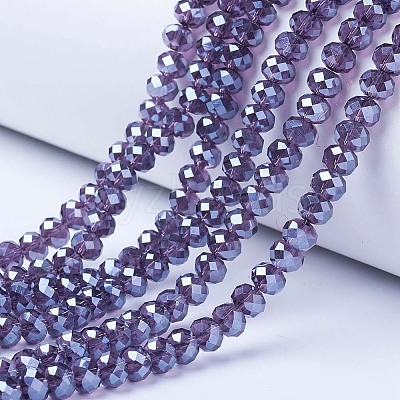 Electroplate Glass Beads Strands EGLA-A034-T4mm-A16-1