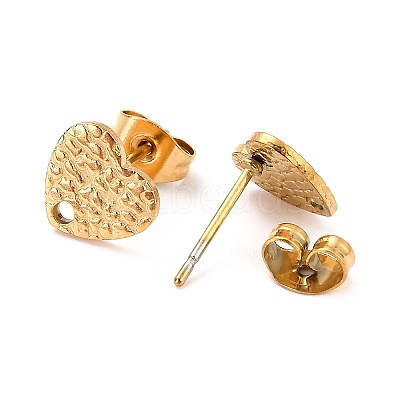 Ion Plating(IP) 304 Stainless Steel Stud Earring Findings LS-STAS-I183-08A-G-1