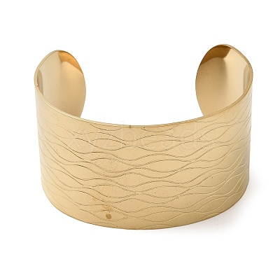 316L Surgical Stainless Steel Cuff Bangles BJEW-D454-01D-G-1
