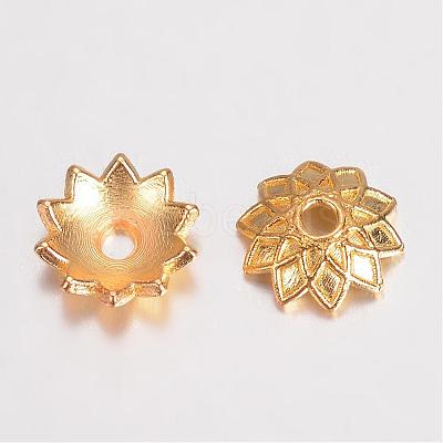 Alloy Bead Caps Enamel Settings PALLOY-D348-08G-1