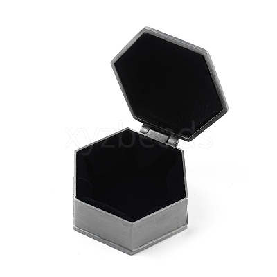 Hexagon Shaped Zinc Alloy Jewelry Box OBOX-WH0001-03-1