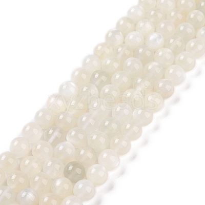 Natural White Moonstone Beads Strands G-F306-05AB-8mm-1
