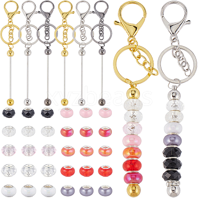 DIY Resin Beaded Bar Beadable Keychain Making Kit DIY-SC0025-47-1