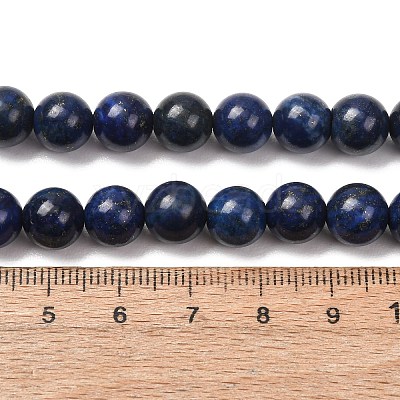 Round Dyed & Natural Lapis Lazuli Gemstone Bead Strands G-J333-05-8mm-1