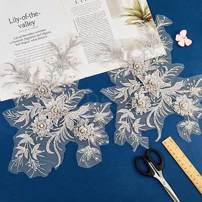 Polyester Acrylic Rhinestones Applique embroidery ABS Sequins FIND-WH20019-165A-01-1