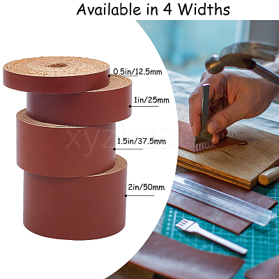2M Flat AB Grade Cowhide Leather Cord AJEW-WH0479-73D-01-1