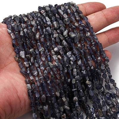 Natural Iolite/Cordierite/Dichroite Beads Strands G-I389-A34-01B-1
