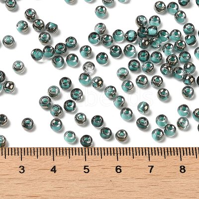 Transparent Inside Colours Glass Seed Beads SEED-H002-A-C222-1