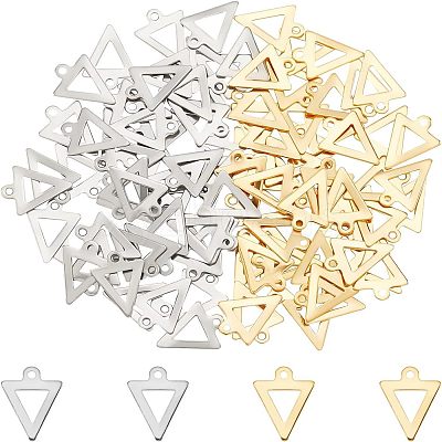 100Pcs 2 Colors 201 Stainless Steel Charms STAS-UN0030-50-1