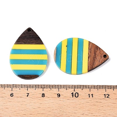 Epoxy Resin & Walnut Wood Pendants RESI-N039-121O-1