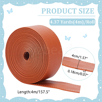 4M Flat Imitation Leather Cord LC-WH0011-03C-02-1