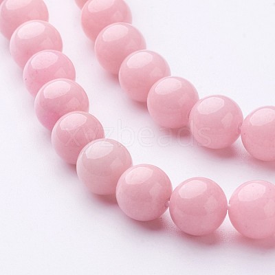 Natural Dyed Yellow Jade Gemstone Bead Strands G-R271-10mm-Y-M-1
