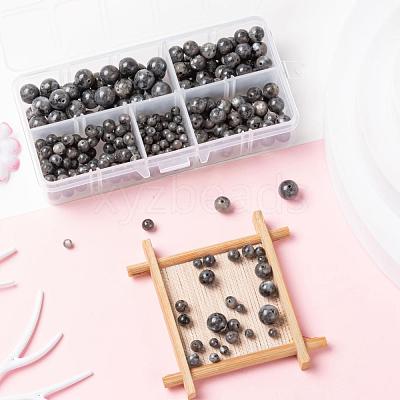 340Pcs 4 Sizes Natural Larvikite Beads G-LS0001-24-1