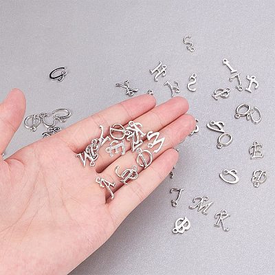 Alloy Mixed Letter Pendants PALLOY-PH0012-42-1