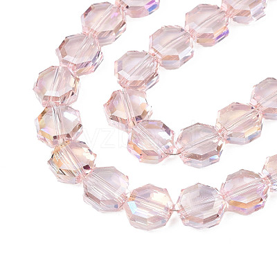 Electroplate Transparent Glass Beads Strands EGLA-N002-27-C01-1