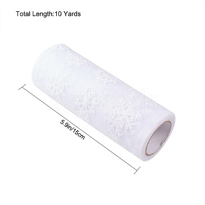 Snowflake Deco Mesh Ribbons OCOR-P010-G01-1