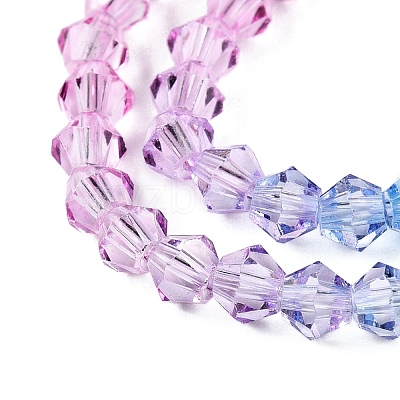 Gradient Color Baking Paint Glass Bead Strands X1-DGLA-A039-T4mm-A06-1