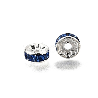 Brass Grade A Rhinestone Spacer Beads RB-A004-3-1