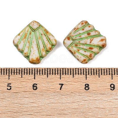 Czech Pressed Glass Beads GLAA-I061-09-1