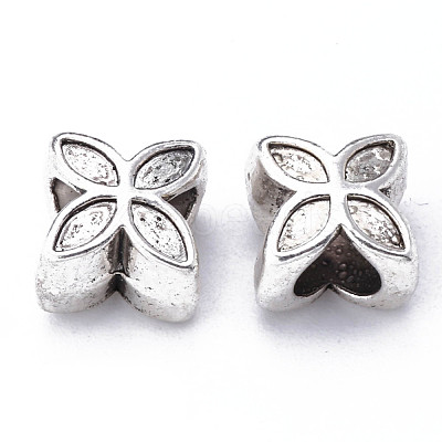 Tibetan Style Alloy European Beads TIBE-S319-127AS-RS-1