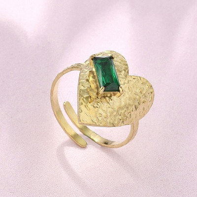 304 Stainless Steel Cuff Rings for Women RJEW-D302-03G-03-1