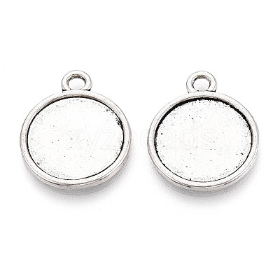 Tibetan Style Alloy Pendants Cabochon Settings PALLOY-N178-12AS-C-1