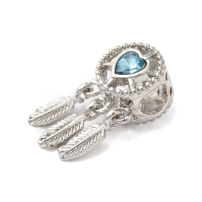 Rack Plating Alloy Rhinestone European Beads PALLOY-S189-39P-01-1