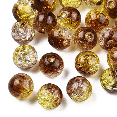 Transparent Crackle Acrylic Beads CACR-N002-16-1