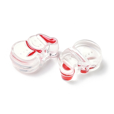 Christmas Decorations Theme Opaque Acrylic Bead with Enamel X-OACR-Z021-01J-1