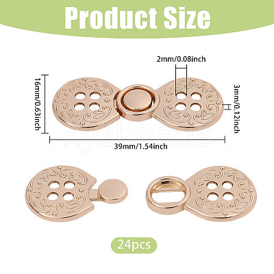 Zinc Alloy Snap Lock Clasps FIND-WH0149-96KCG-1