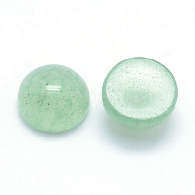 Natural Green Aventurine Cabochons G-P393-R15-6mm-1