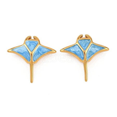 304 Stainless Steel Enamel Pendants STAS-P438-10G-1