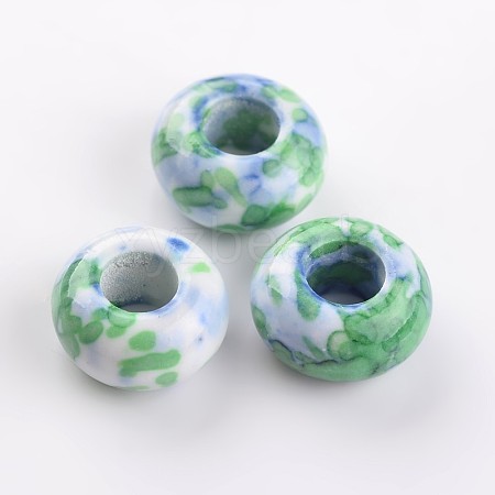 Dyed Rondelle Natural Ocean White Jade Beads G-D782-07-1