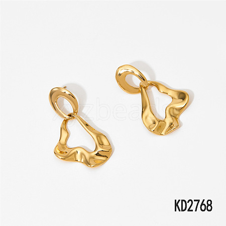 316L Surgical Stainless Steel Stud Dangle Earrings for Women WG33256-01-1