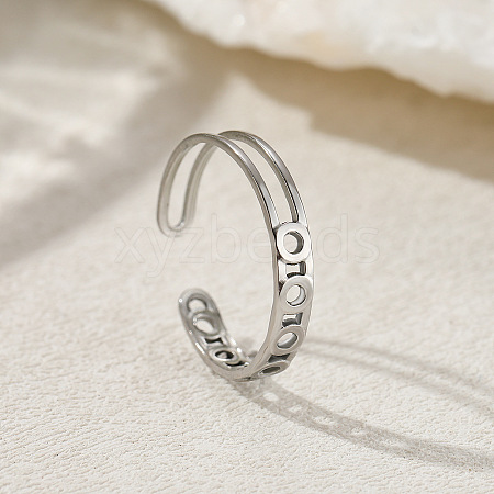 Ring 201 Stainless Steel Cuff Rings for Women FS-WG26F46-04-1