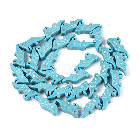 Dyed Synthetic Turquoise Beads Strands TURQ-T004-17B-1