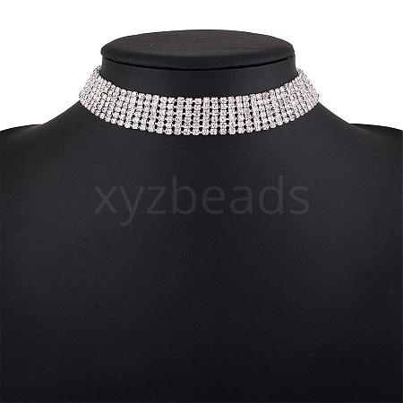 Alloy Choker Necklaces NJEW-N0059-049A-1