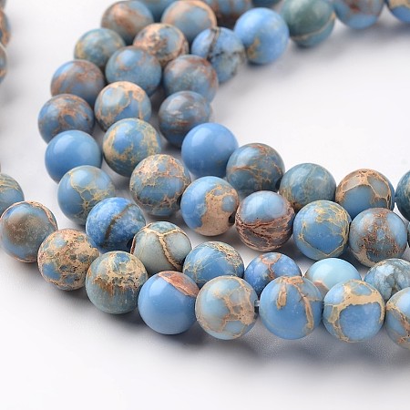 Natural Imperial Jasper Beads Strands G-I122-10mm-13-1