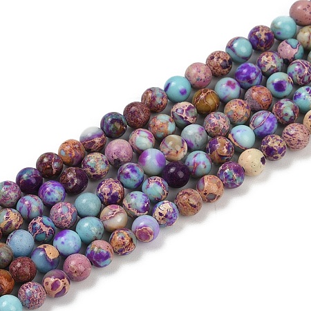 Dyed Natural Regalite/Imperial Jasper/Sea Sediment Jasper Beads Strands G-B124-C04-14-1