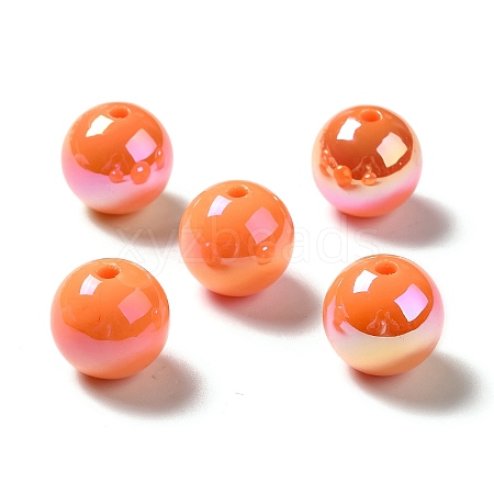 UV Plating Rainbow Iridescent Acrylic Beads X-PACR-D070-01L-1