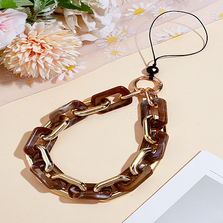 1Pc Alloy & Acrylic Mobile Straps HJEW-LP0001-48A-1