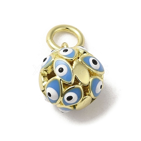 Brass Enamel Charms KK-E092-12G-02-1